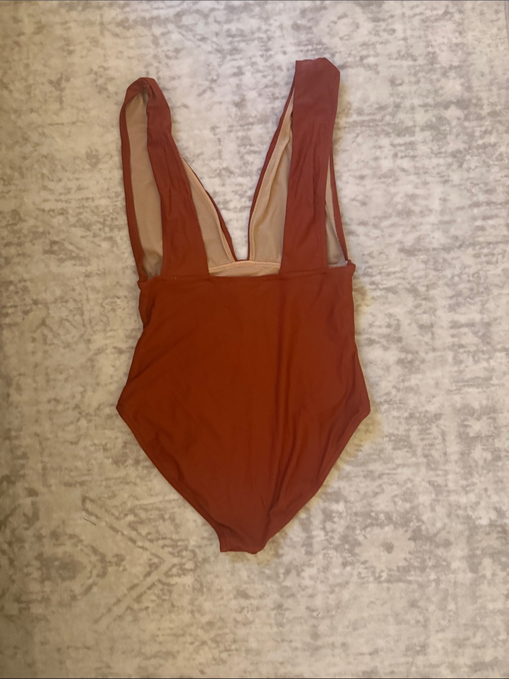 J. Crew Deep V One-Piece Swimsuit in Rust - Picture 3 of 4